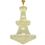 Adjustable Height Grand Gold Crystal Tiered Chandelier Image - 5