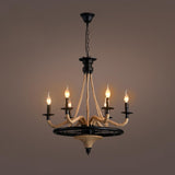 Adjustable Height Industrial Tiered Iron Chandelier Image - 19