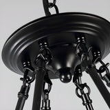 Adjustable Height Industrial Tiered Iron Chandelier Image - 24