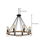 Adjustable Height Industrial Tiered Iron Chandelier Image - 29