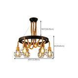 Adjustable Height Industrial Tiered Iron Chandelier Image - 34