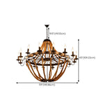 Adjustable Height Industrial Tiered Iron Chandelier Image - 38