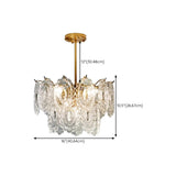 Adjustable Height Luxury Clear Crystal Petal Disc Chandelier #size