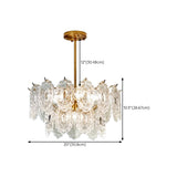 Adjustable Height Luxury Clear Crystal Petal Disc Chandelier Image - 13