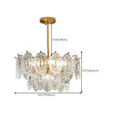 Adjustable Height Luxury Clear Crystal Petal Disc Chandelier Image - 14