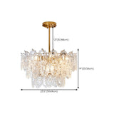 Adjustable Height Luxury Clear Crystal Petal Disc Chandelier Image - 15