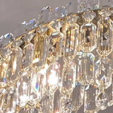 Adjustable Height Luxury Crystal Drum Chandelier Image - 12