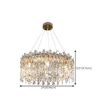 Adjustable Height Luxury Crystal Drum Chandelier Image - 21