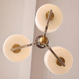 Adjustable Height Modern Brass and Wood Chandelier Image - 14