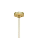 Adjustable Height Modern Gold Drum Pendant Light Image - 8