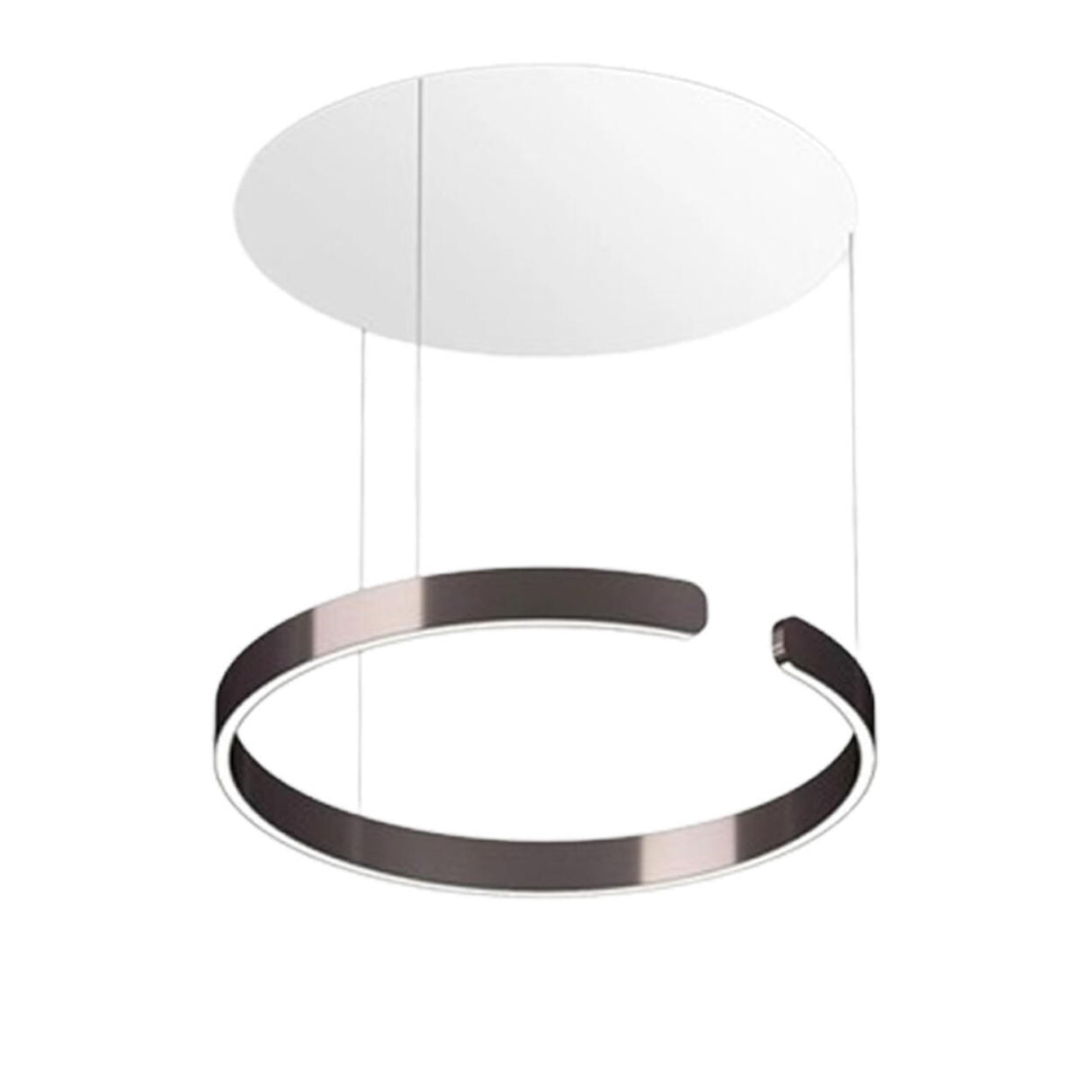 Adjustable Height Modern Minimalist LED Circular Chandelier Image - 10