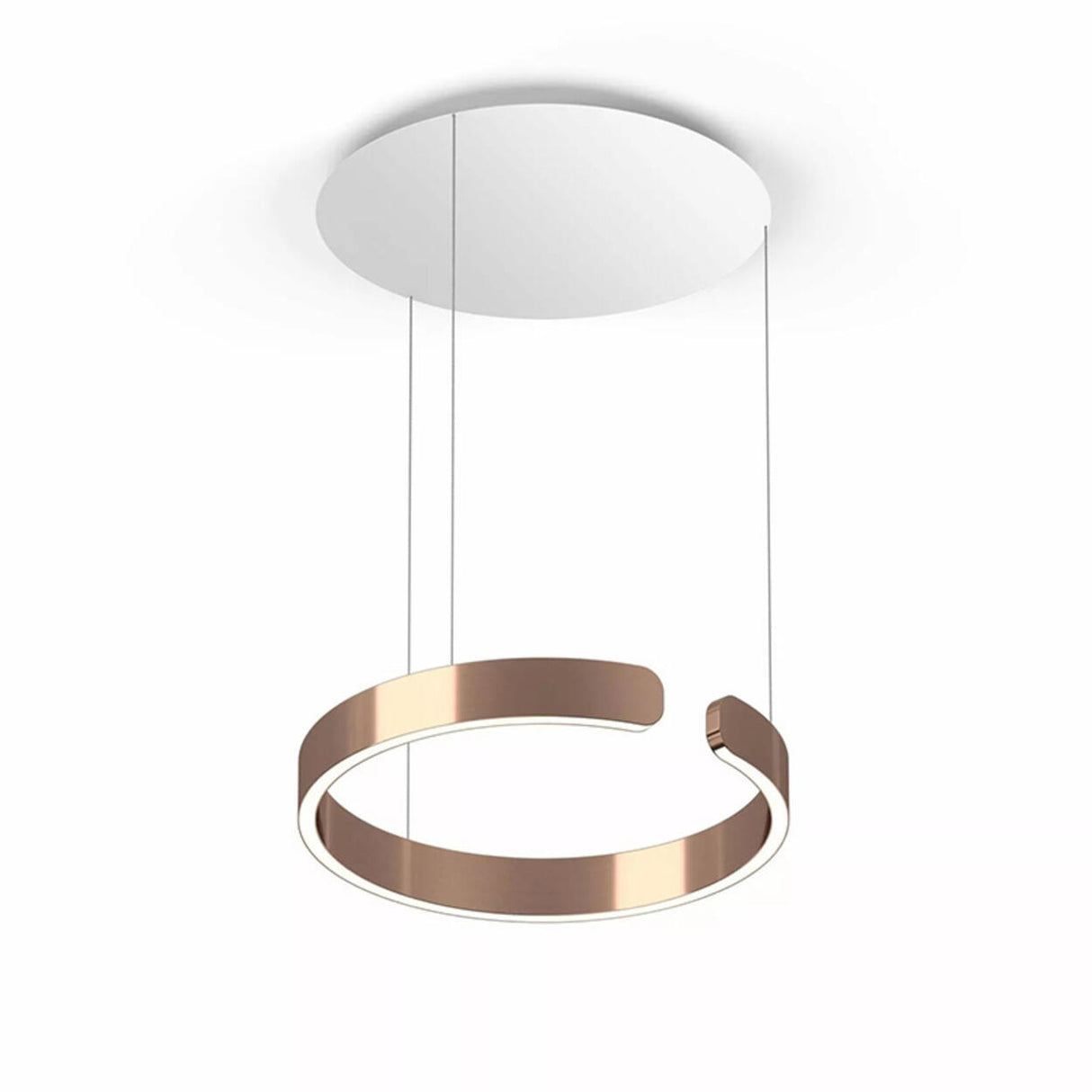 Adjustable Height Modern Minimalist LED Circular Chandelier Image - 12