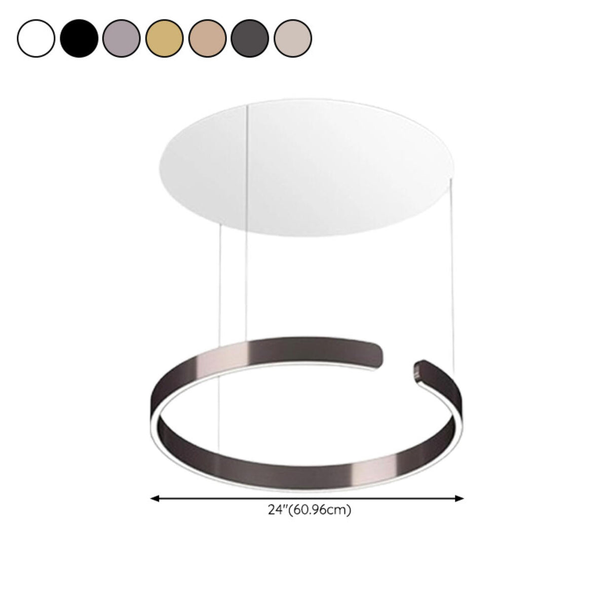 Adjustable Height Modern Minimalist LED Circular Chandelier Image - 19