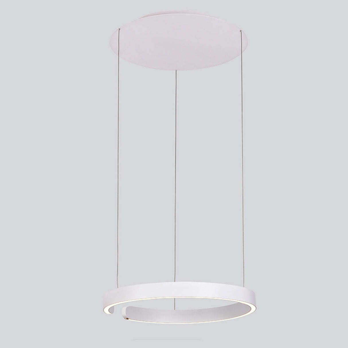 Adjustable Height Modern Minimalist LED Circular Chandelier Image - 2