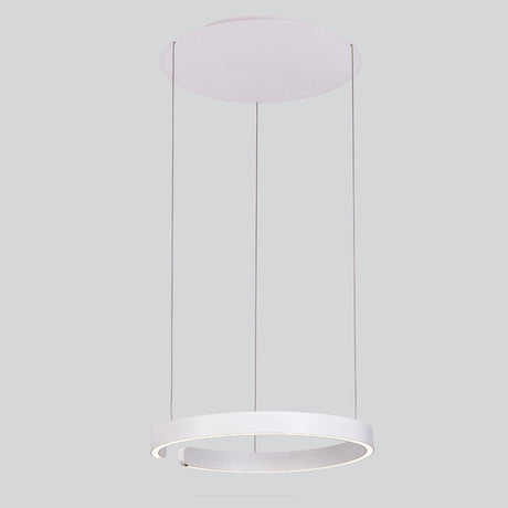 Adjustable Height Modern Minimalist LED Circular Chandelier Image - 2