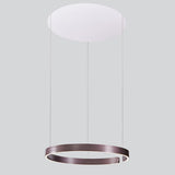 Adjustable Height Modern Minimalist LED Circular Chandelier Image - 3