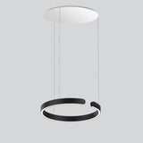 Adjustable Height Modern Minimalist LED Circular Chandelier Image - 6