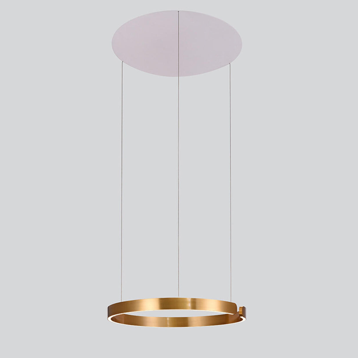 Adjustable Height Modern Minimalist LED Circular Chandelier Image - 7