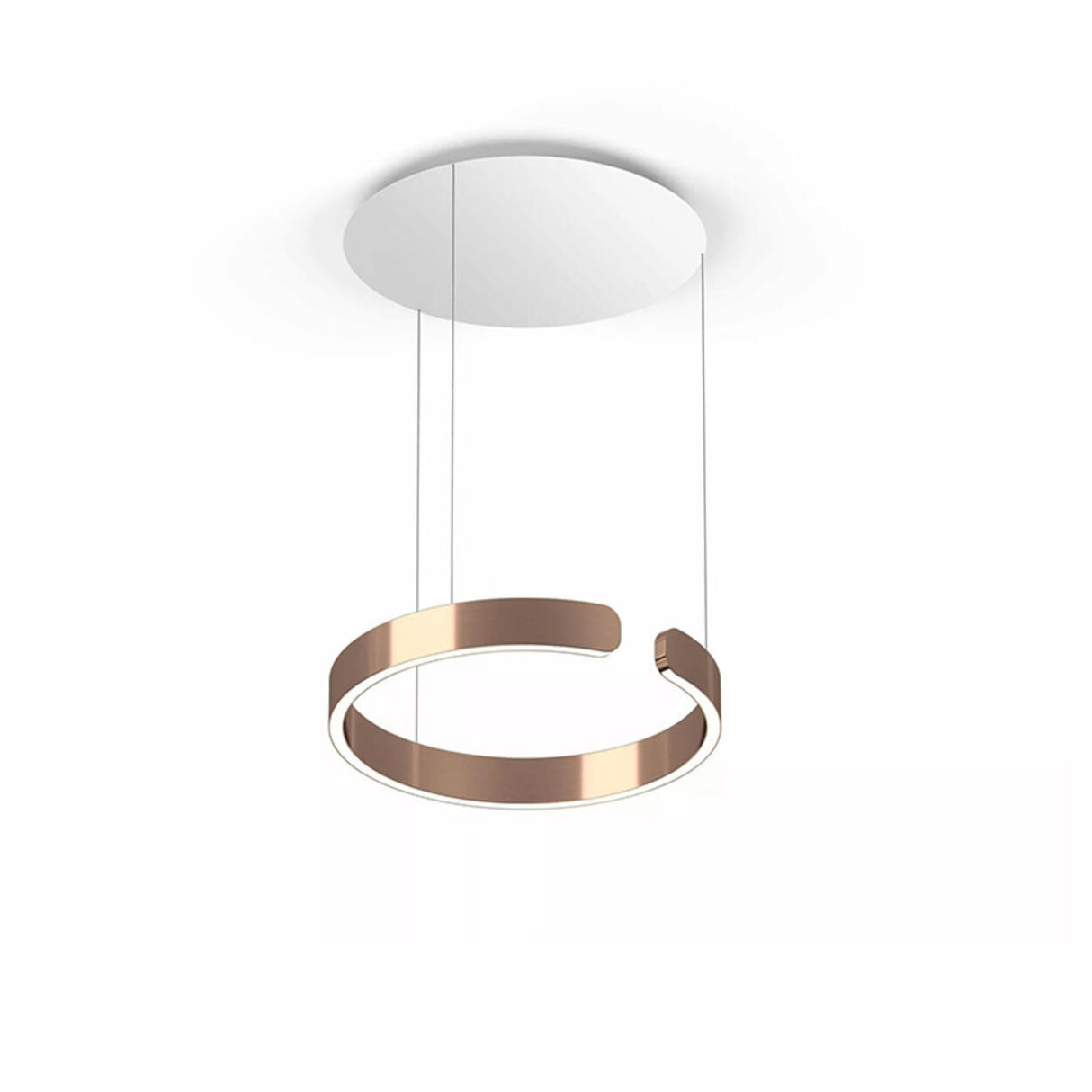 Adjustable Height Modern Minimalist LED Circular Chandelier Image - 9