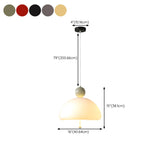 Adjustable Height Modern Red White Dome Chandelier #size