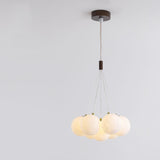 Adjustable Height Modern White Multi-Globe Chandelier Image - 2