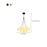 Adjustable Height Modern White Multi-Globe Chandelier Image - 24