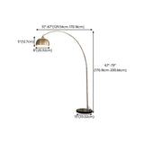 Adjustable Height Sliver Modern Arched Floor Lamp Image - 14