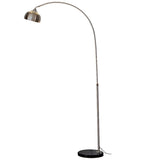 Adjustable Height Sliver Modern Arched Floor Lamp Image - 8