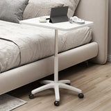 Adjustable Height White Wood Narrow Small Standing Desk Image - 1