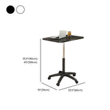 Adjustable Height White Wood Narrow Small Standing Desk Image - 15