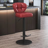 Adjustable Leather Backrest Swivel Pedestal Bar Stool Image - 3