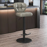 Adjustable Leather Backrest Swivel Pedestal Bar Stool Image - 5