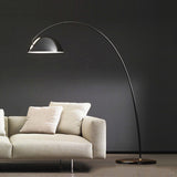 Adjustable Metal Black Dome and Arc Floor Lamp Image - 3