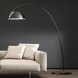 Adjustable Metal Black Dome and Arc Floor Lamp Image - 5