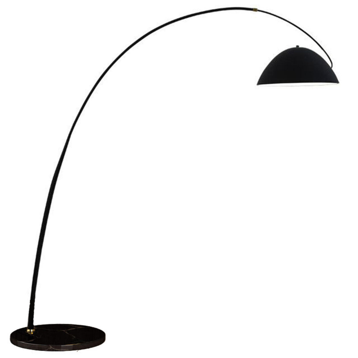 Adjustable Metal Black Dome and Arc Floor Lamp Image - 8