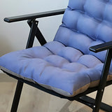 Adjustable Metal Frame Blue Modern Cotton Recliner Image - 17