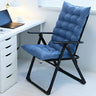 Adjustable Metal Frame Blue Modern Cotton Recliner Image - 4