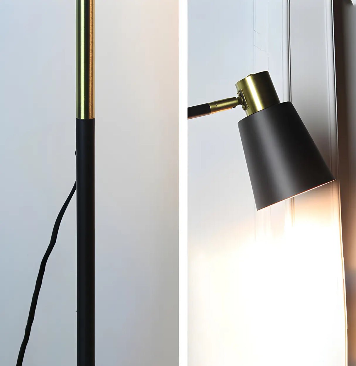 Adjustable Minimalist Green Tapered Metal Floor Lamp Image - 11