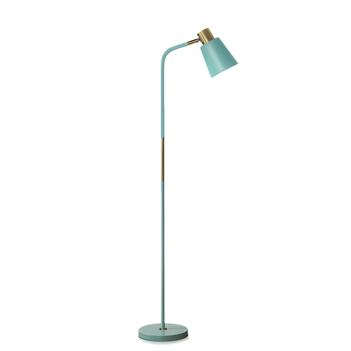 Adjustable Minimalist Green Tapered Metal Floor Lamp Image - 8