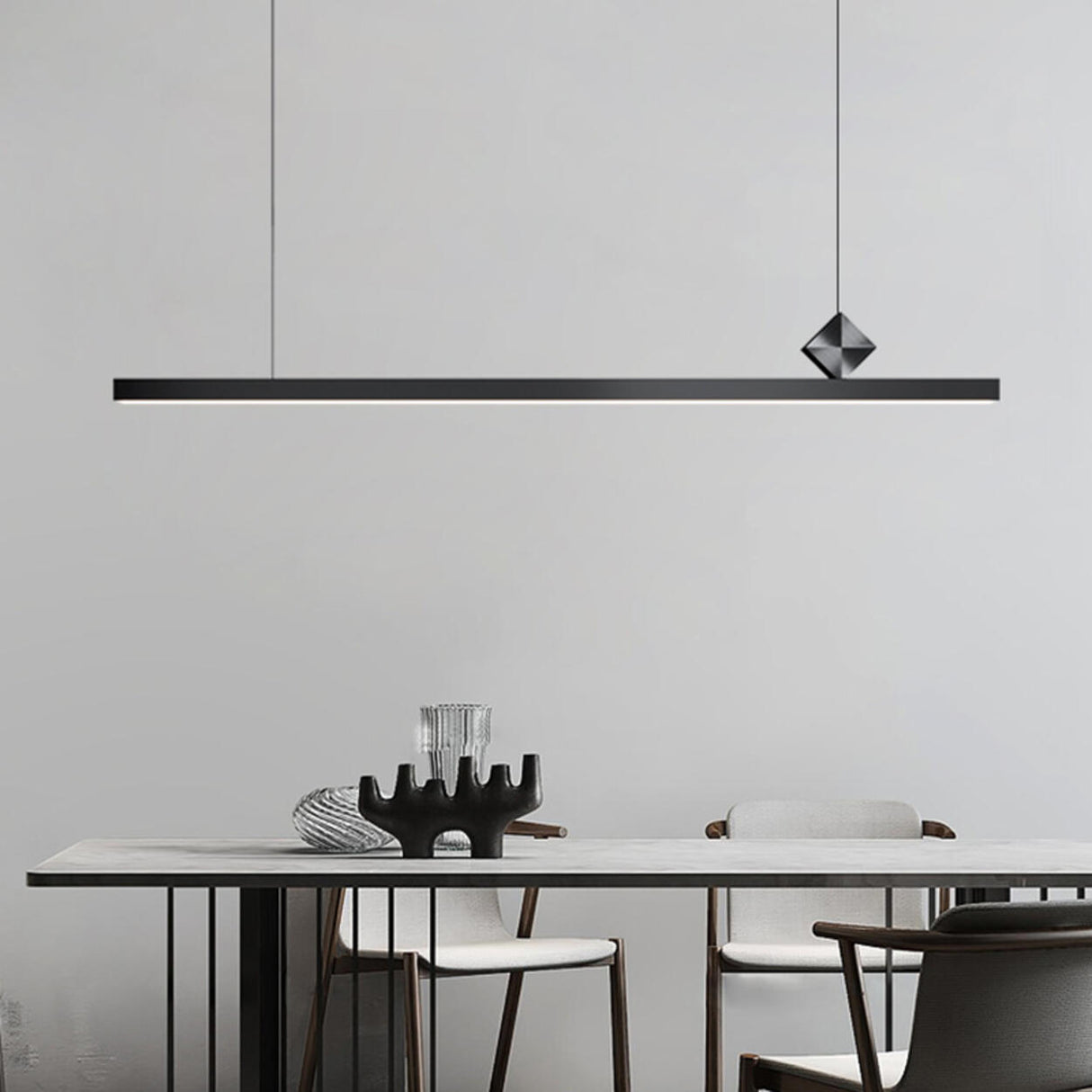 Adjustable Minimalist Linear Island Pendant Light Image - 14