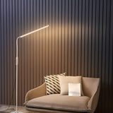 Adjustable Minimalist Linear LED Reading Floor Lamp Image - 15