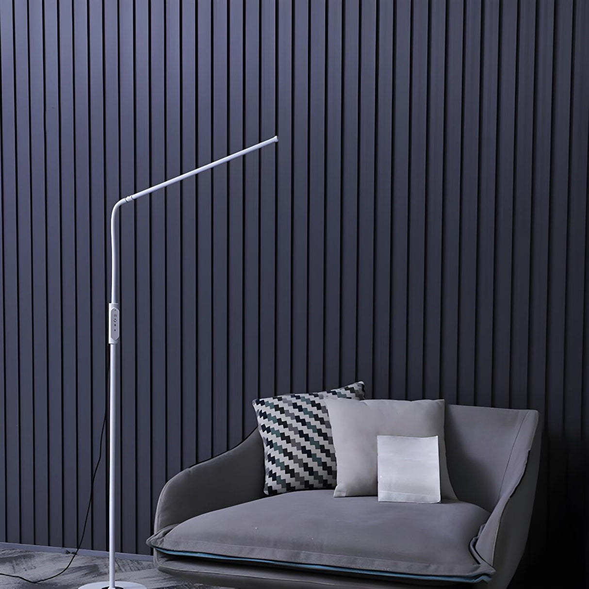 Adjustable Minimalist Linear LED Reading Floor Lamp Image - 16