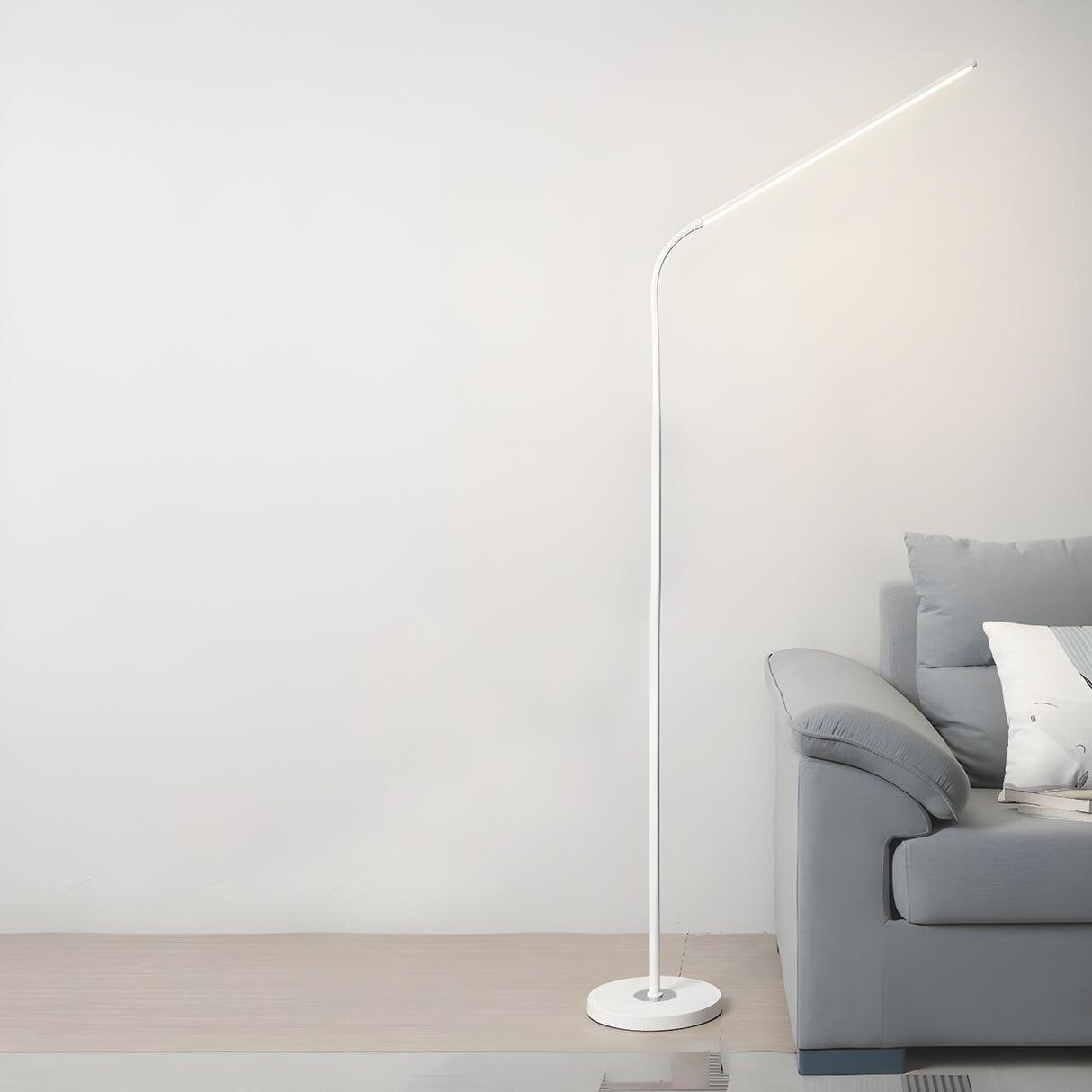 Adjustable Minimalist Linear LED Reading Floor Lamp Image - 19