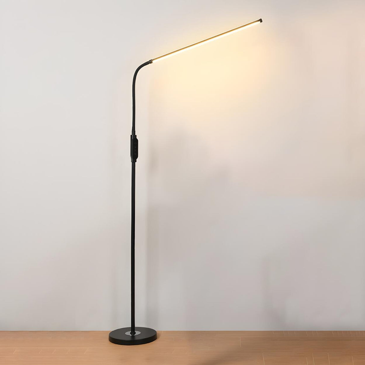 Adjustable Minimalist Linear LED Reading Floor Lamp Image - 2