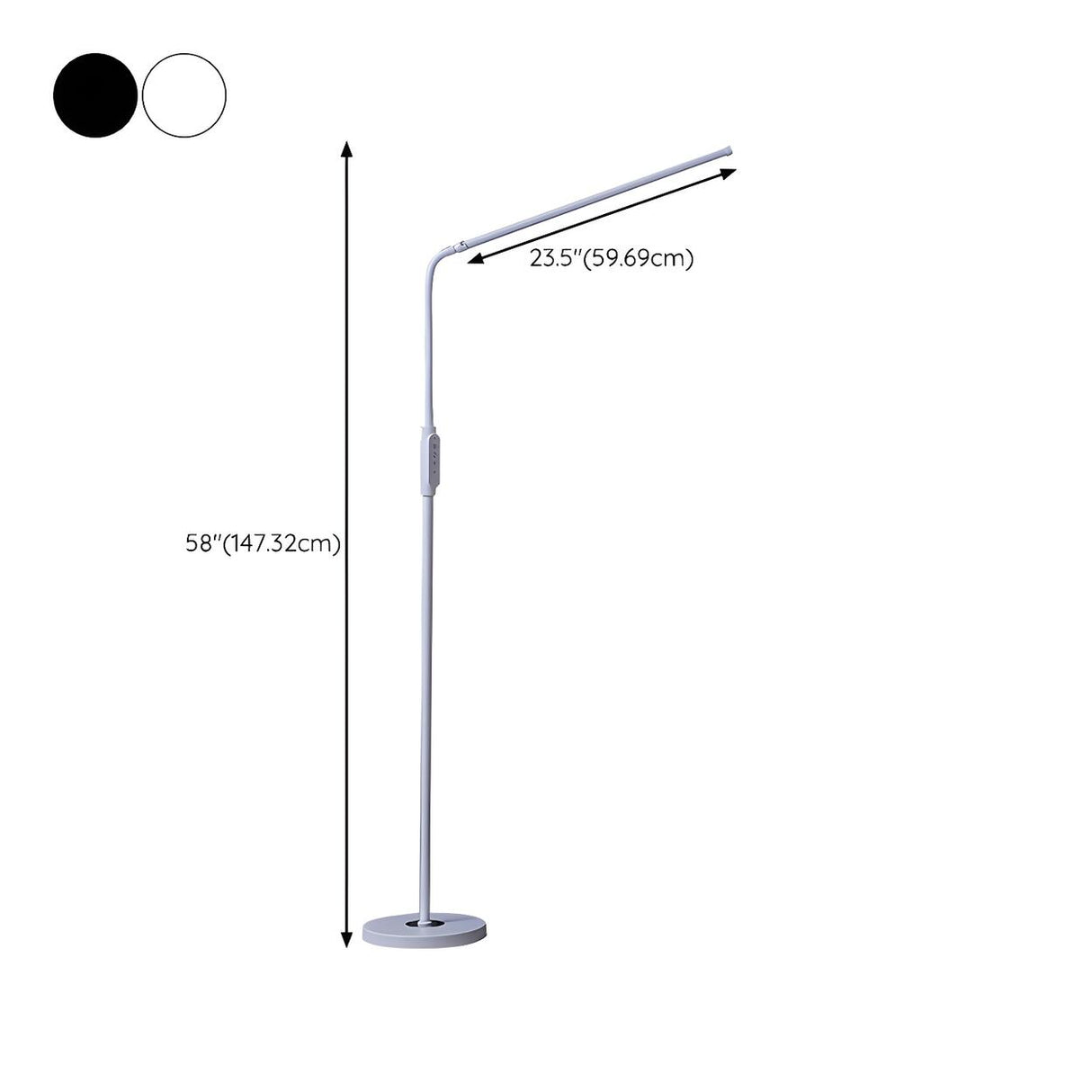 Adjustable Minimalist Linear LED Reading Floor Lamp 