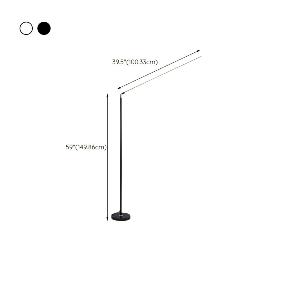 Adjustable Minimalist Metal Linear LED Floor Lamp 