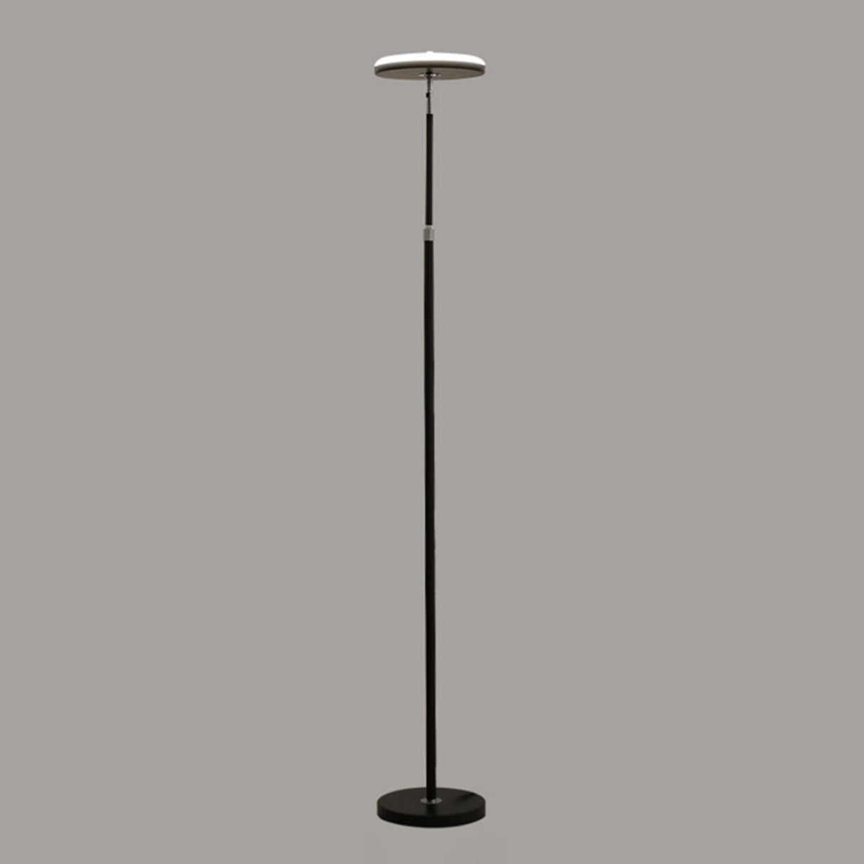 Adjustable Minimalist White Disc LED Floor Lamp Image - 10