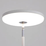 Adjustable Minimalist White Disc LED Floor Lamp Image - 11