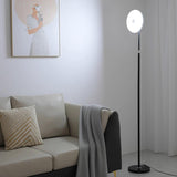 Adjustable Minimalist White Disc LED Floor Lamp Image - 18