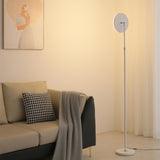 Adjustable Minimalist White Disc LED Floor Lamp Image - 19